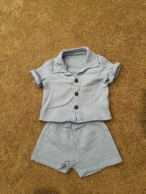 Light Blue Boys - Short Sleeve Top & Shorts